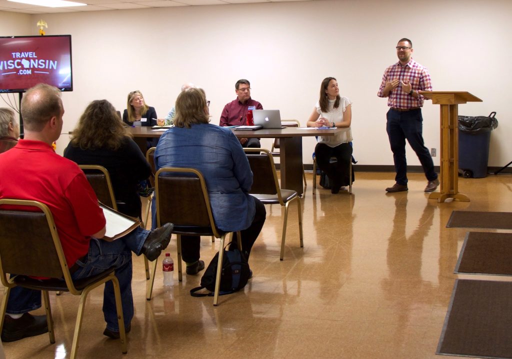 group of people in a meeting